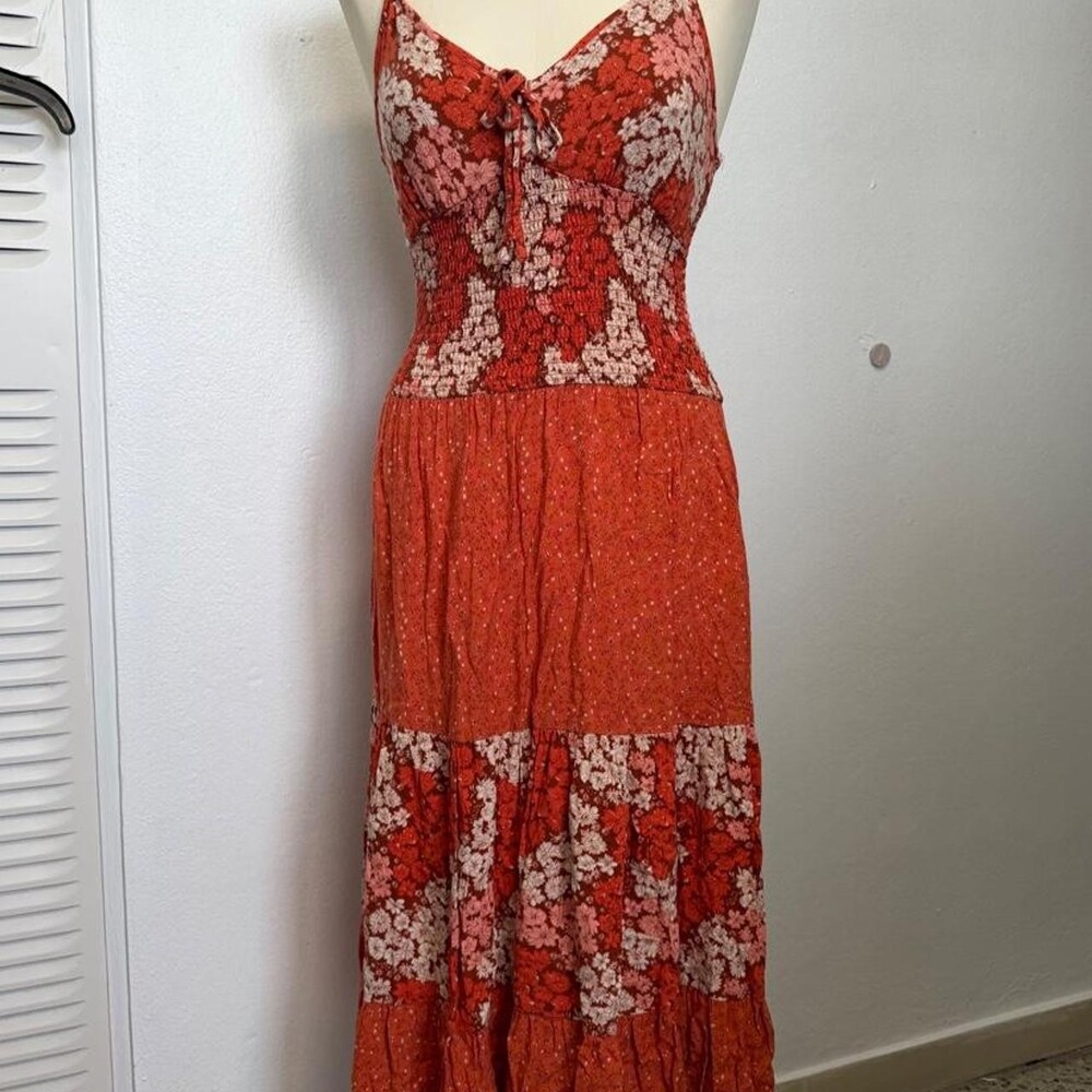 Women's Orange and Red Dress
